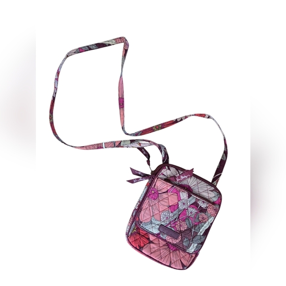 VERA BRADLEY Red/Pink Bohemian Blooms Mini Hipster Crossbody Purse 15716-675 - Picture 2 of 10